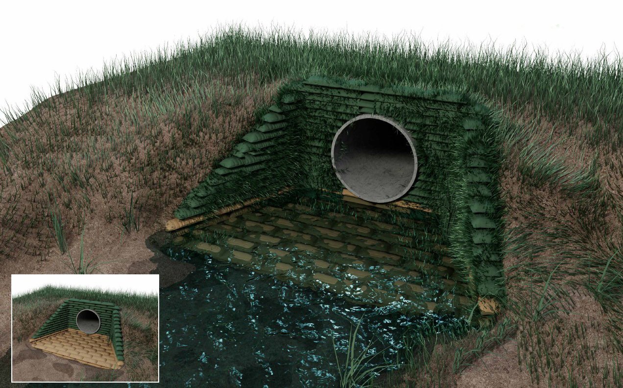 MSE Bagwork Culvert Headwall